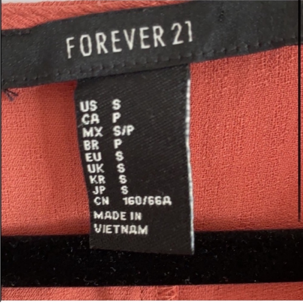 Forever 21 Long Sleeve Burnt Orange Romper - Picture 3 of 3
